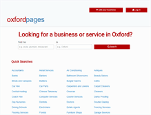 Tablet Screenshot of oxfordpages.co.uk